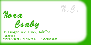 nora csaby business card